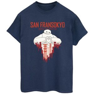 Li-cense Disney dames big hero 6 baymax san fransokyo hart katoenen vriendje t-shirt