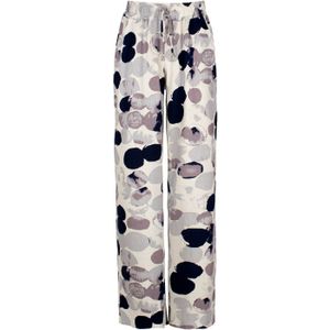 Linnen Broek - Grijze Print - Wijde Pijpen - Capri Broeken