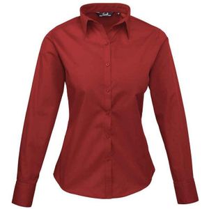 Premier Dames popeline blouse met lange mouwen