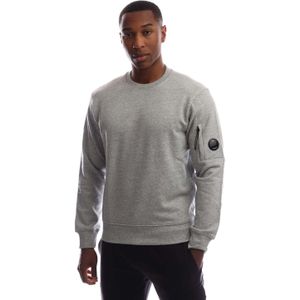 C.P. Company - Diagonal Raised Fleece Lens Crewneck Sweatshirt - Grijs