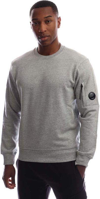 C.P. Company - Diagonal Raised Fleece Lens Crewneck Sweatshirt - Grijs
