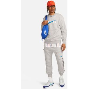 Nike Air Heren Fleece BB Crewneck Trainingspak in Grijs