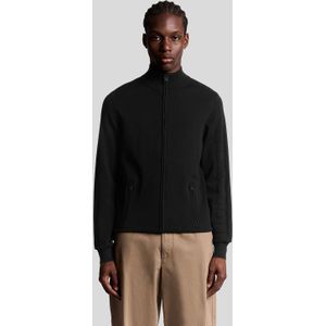 Lyle & Scott - Mesh Logo - Gebreide Trainingsjas - Zwart