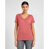 Lee - T-shirt - Bruin - Casual - Korte Mouwen
