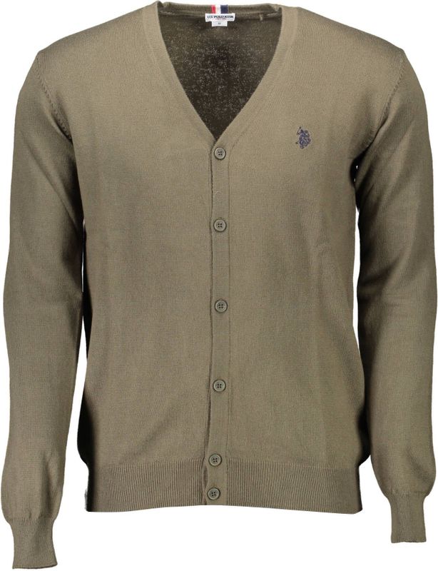U.s. Polo Assn. - V-hals Cardigan - Groen - Heren - Katoen