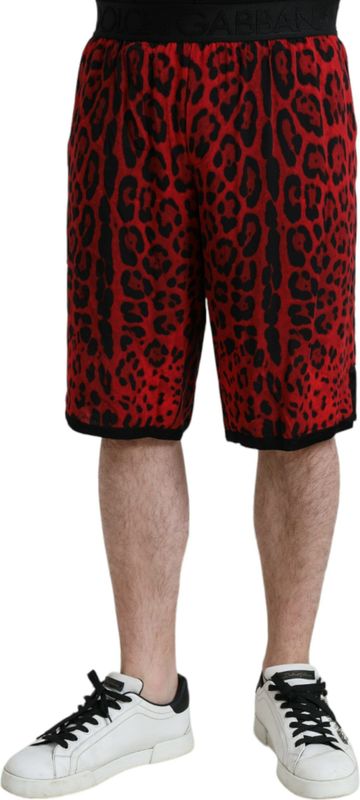 Dolce & Gabbana - PAN75018 - Bermuda Shorts - Rood - Luipaardprint