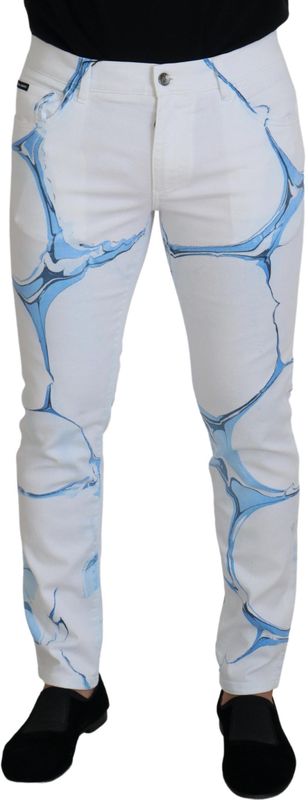 Dolce & Gabbana - Jeans - Wit - Slim-fit - Heren - Denim