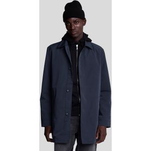 Lyle & Scott Tonal Eagle Mid-Length Car Coat - Donkerblauw