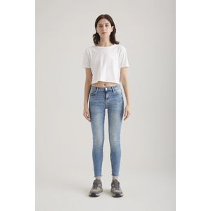 Cup of Joe Lina dames skinny jeans blue fringe