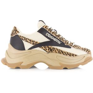 Steve Madden zoomz-l leopard multi lage sneakers dames