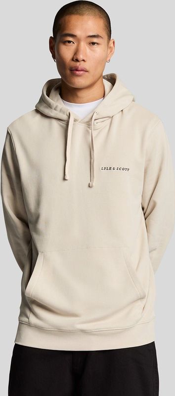 Lyle & Scott - Loopback Geborduurde Hoodie - Beige
