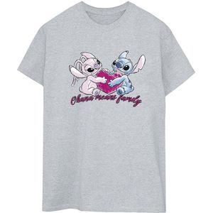 Li-cense Disney dames lilo and stitch ohana hart met engel katoenen vriendje t-shirt