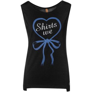 Shirts We Love - Mouwloze Top - Zwart - Jersey met Stretch