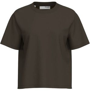 T-shirt - Effen - Jersey - Ronde Hals - Kwartmouw