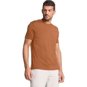No Excess - Shirt - Karamel - Effen - Kwartmouw