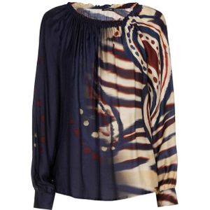 Caroline Biss - 4635 - Top - Blauw - Lange Mouw