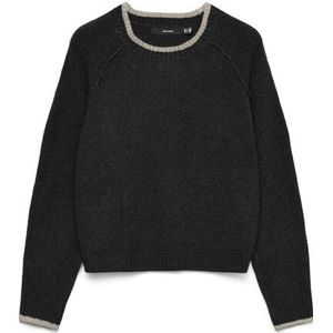 VERO MODA Vmaquarius Ls O-Neck Raglan Pullover Bf, zwart, XS