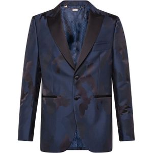 Billionaire - Blazer Camouflage - Blauw - Heren - Wolmix