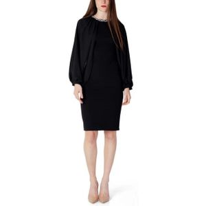 Rinascimento - Jurk - Paars - Polyester - Midi Lengte - Mouwloos - Ronde Halslijn