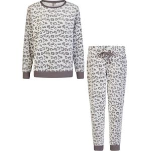 By Louise - Huispak - Grijs - Fleece - Dames - Panterprint