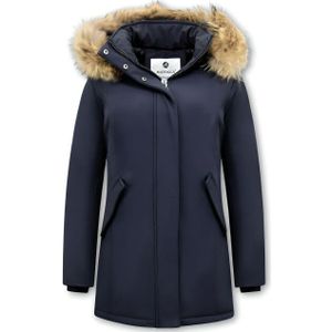 Matogla Winterjas met echte bontkraag slim fit