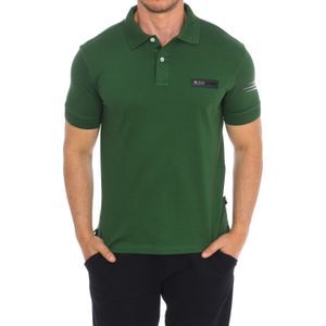 Plein Sport - Polo met Korte Mouwen - Groen - Heren - Katoen - Claw Print