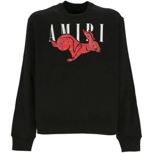 Amiri Cny Rabbit-logo zwart sweatshirt