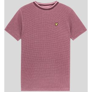 Lyle & Scott - Tweekleurig Wafel T-shirt - Rood - Jongens