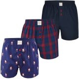 Phil & Co Heren wijde boxershorts kerst multipack 3-pack