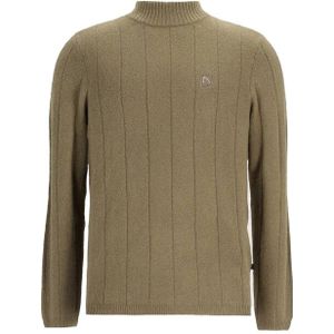 CHASIN' - Track Mock - Trui - Donkergroen - Regular Fit