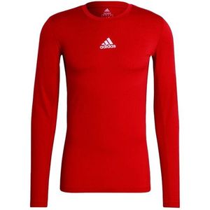 Adidas - Tech-Fit Compressie T-shirt - Primegroen - Heren - Lange Mouwen - Aeroready