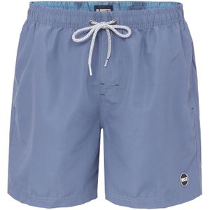 Happy Shorts Heren zwemshort effen blauw/grijs