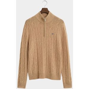 Gant - Half Zip - Beige - Lambswool Cable