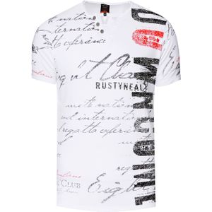 Rusty Neal - T-shirt - V-hals - Heren - 100% Katoen