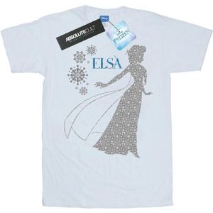 Li-cense Disney dames frozen elsa kerst silhouet katoenen vriendje t-shirt