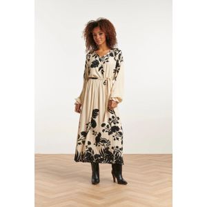 Smashed Lemon 23551 klassieke elegante stijl maxi jurk met puffy