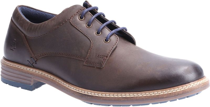 Hush Puppies - Julian - Leren Heren Veterschoenen - Bruin