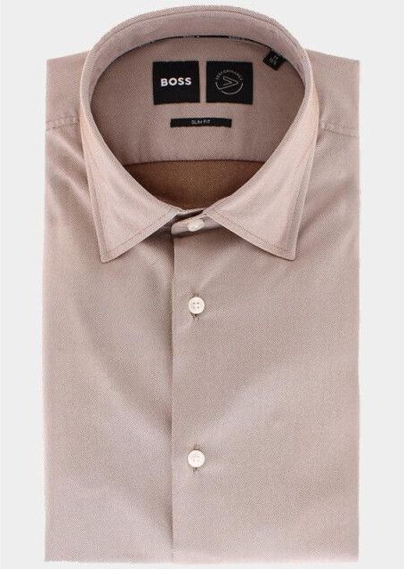 Slim fit overhemd met enkele knoopsluiting, model 'HANK'