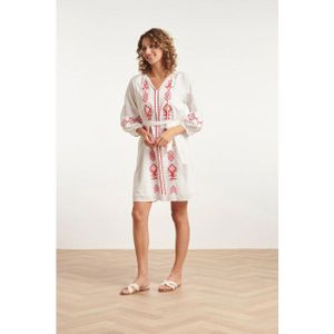 Smashed Lemon 24124 ademende te jurk met tribal borduurwerk |