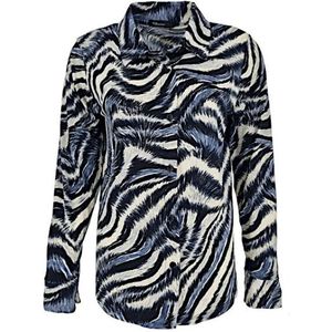 FOS Amsterdam Blouse olivia zebra big grijs