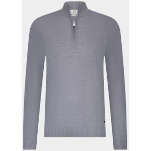 Born with Appetite - BWA25305LU15/941 - Halfzip Trui - Grijs - Merinowol