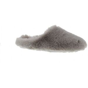 Gioia - Fluff Pantoffel - Imitatiebont - Zwart - Rubber Zool