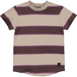 Levv Jongens t-shirt tein aop maroon light stripe