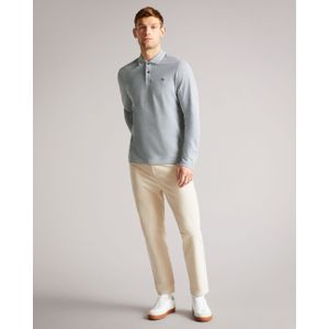 Ted Baker - Fulhumm - Poloshirt - Lichtgrijs - Lange Mouwen