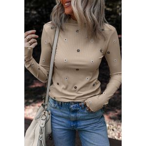 Bloemenribbel Lange Mouwen Top