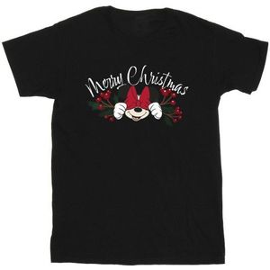 Li-cense Disney heren minnie mouse kerstmis holly t-shirt