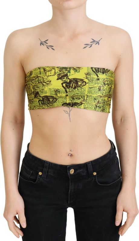 Buis Top Grafische Print Zonder Schouderbanden