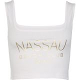 NASSAU - Beach Club Top - Goud/Wit - Mouwloos - Normale Pasvorm