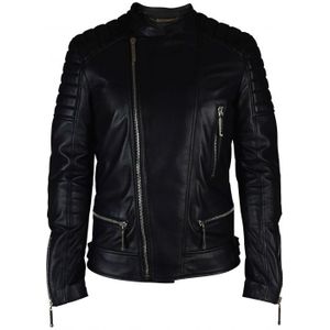 Philipp Plein - Bikerjack - Zwart - Leren Jassen