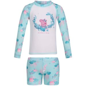 Regatta - Peppa Pig - Zwempak - Blauw-Wit - Met Lange Mouwen